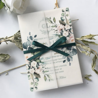 Picky Bride Vintage Wedding Invitations with Kraft Paper Envelopes Rus