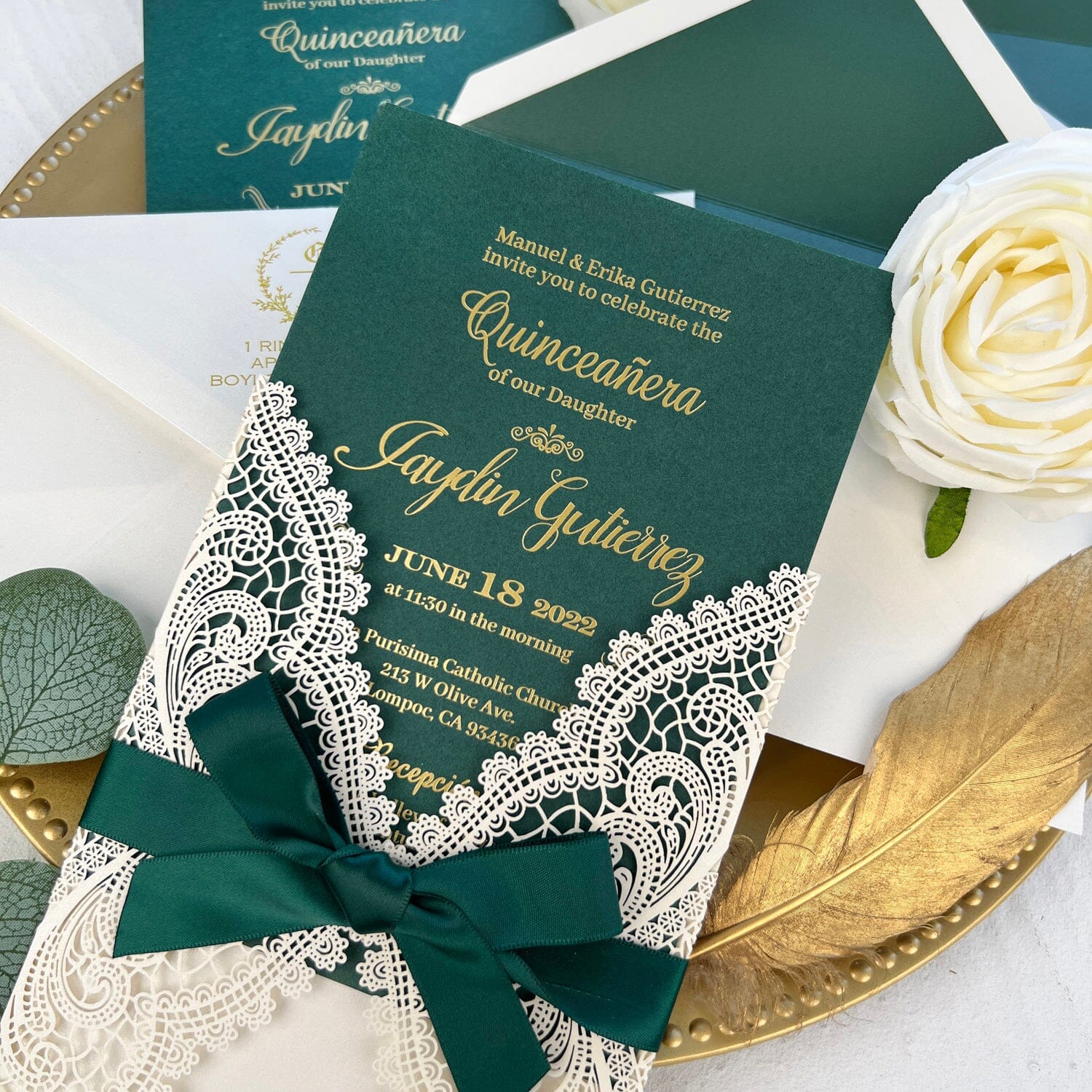 Quinceanera Velum Invitations with Photo