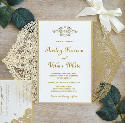 Exquisite Lace Wedding Invitation