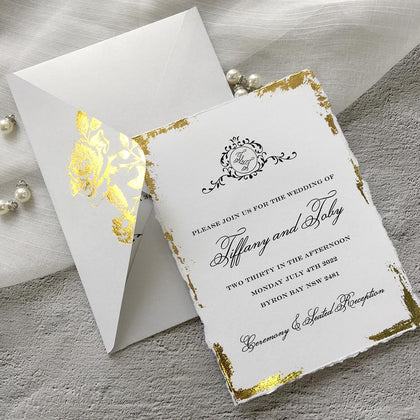 Elegant Wedding Invitations Matching Envelopes Perfect Party - Temu