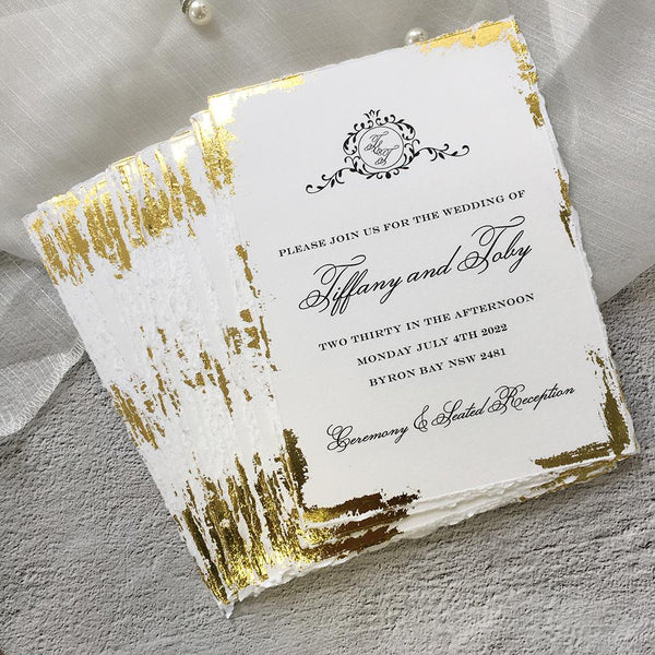 DIY Deckled Edge Paper Wedding Invitations - Cards & Pockets Design Idea  Blog