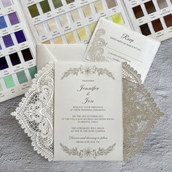 Picky Bride Rustic Wedding Invitations Envelopes 5x7 Vintage texture  Envelope for Cards Blank Envelopes - Set of