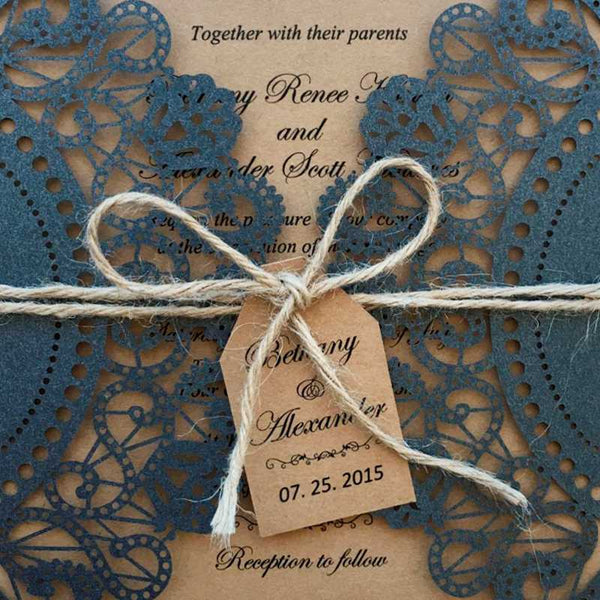 Rustic Wedding Invitations by Picky Bride