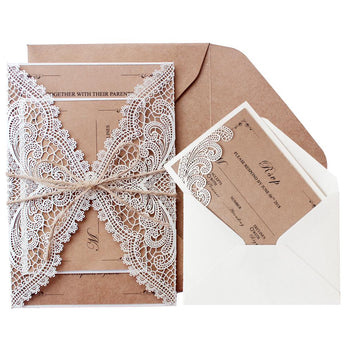 Laser Cut Wedding Invitations by Picky Bride