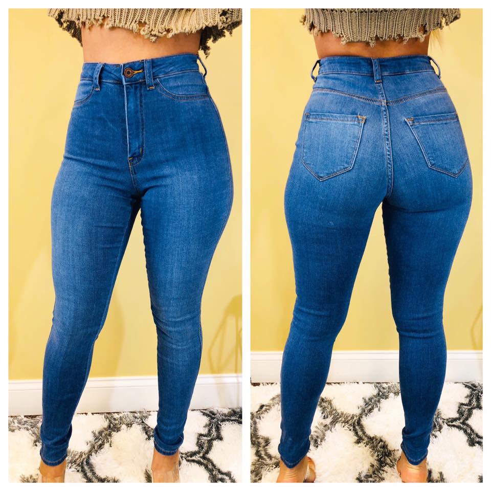 really high waisted jeans