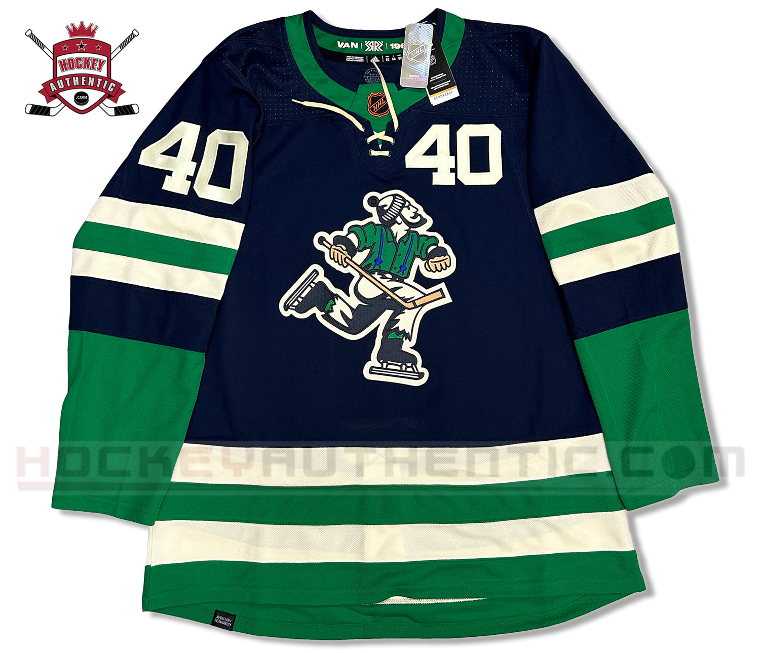 ANY NAME AND NUMBER VANCOUVER CANUCKS REVERSE RETRO AUTHENTIC ADIDAS NHL JERSEY (CUSTOMIZED PRIMEGREEN MODEL)