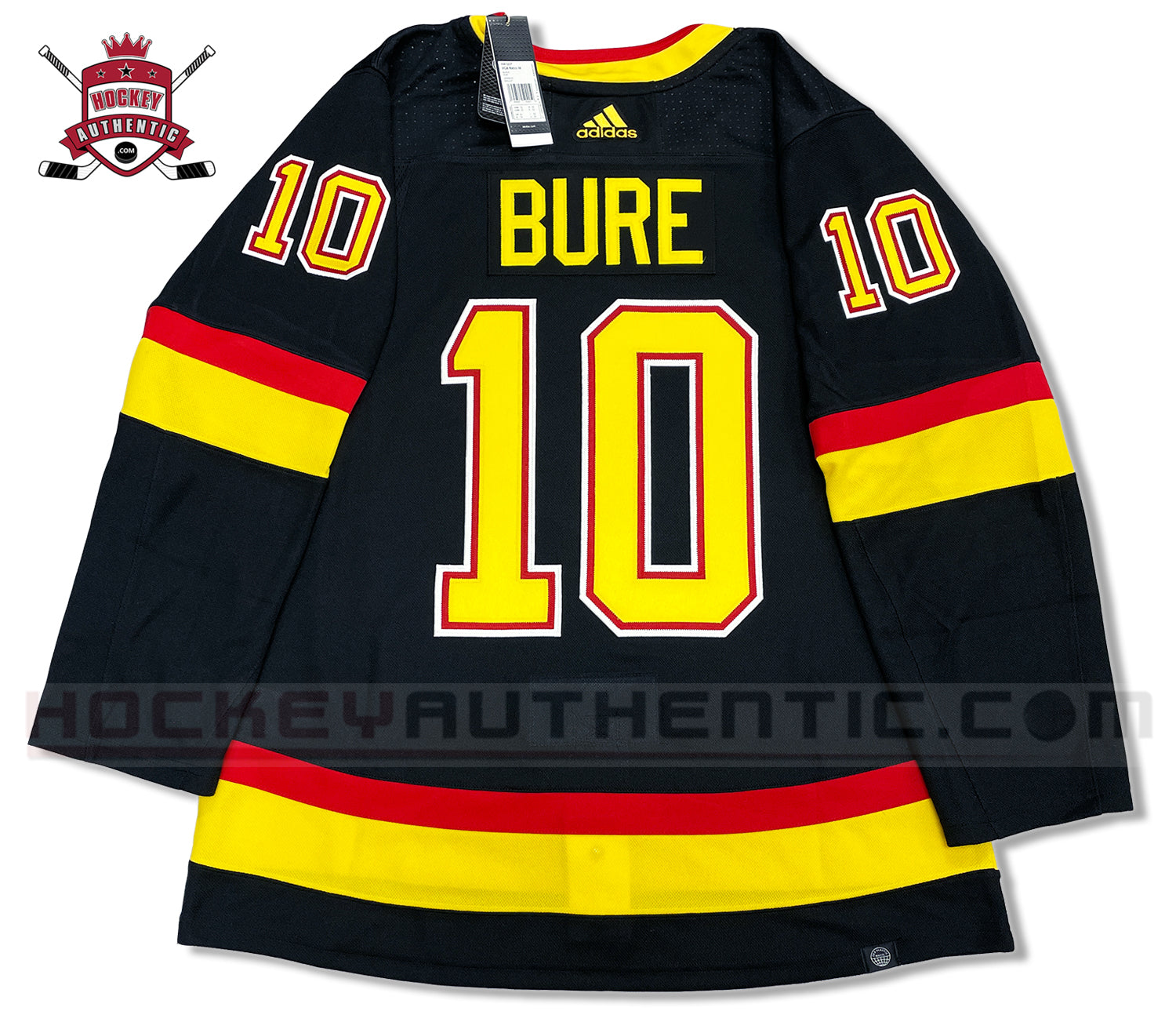 PAVEL BURE VANCOUVER CANUCKS RETRO BLACK SKATE AUTHENTIC ADIDAS NHL JERSEY (PRIMEGREEN MODEL)