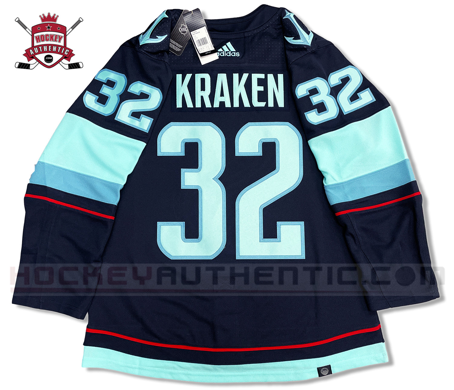 ANY NAME AND NUMBER SEATTLE KRAKEN AUTHENTIC HOME OR AWAY ADIDAS NHL JERSEY (CUSTOMIZED PRIMEGREEN MODEL)