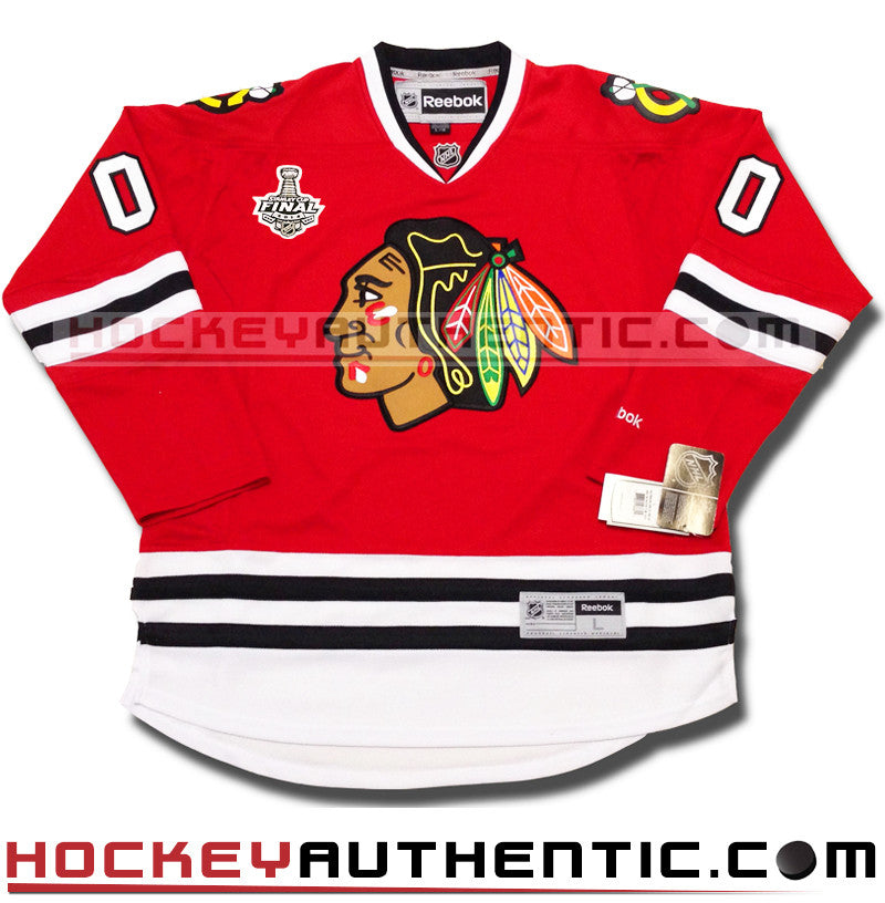 ANY NAME AND NUMBER CHICAGO BLACKHAWKS 2015 STANLEY CUP FINALS PREMIER REEBOK NHL JERSEY