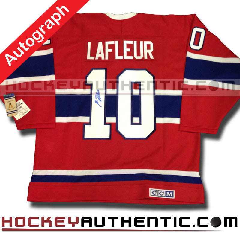 GUY LAFLEUR SIGNED MONTREAL CANADIENS CCM VINTAGE 1973 REPLICA NHL JERSEY