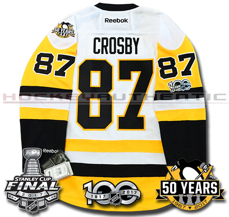 2005-07 PITTSBURGH PENGUINS CROSBY #87 CCM JERSEY (AWAY) L