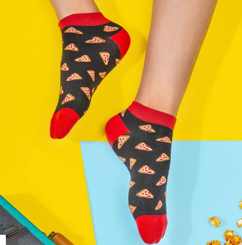 Pizza is Bae Ankle length socks by Soxytoes