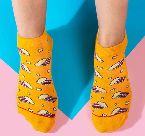 yellow popcorn socks