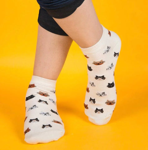 Purfect cream ankle socks