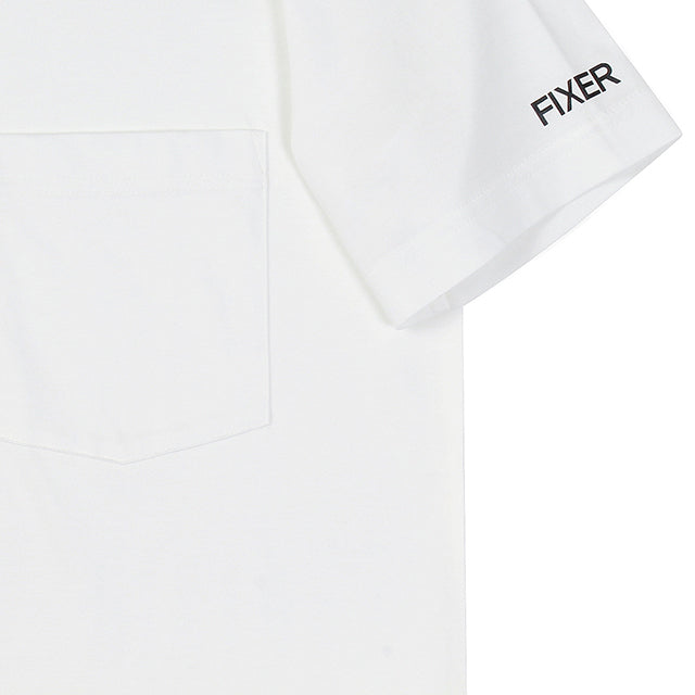 FIXER 2プリントクルーネックTシャツ ホワイト FTS01-WHITE S www