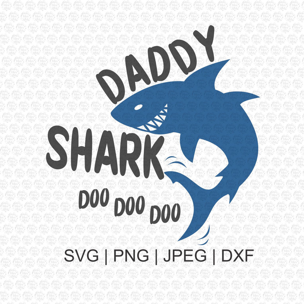 Daddy Shark Svg, Svg Files , Daddy Shark, Silhouette Svg ...
