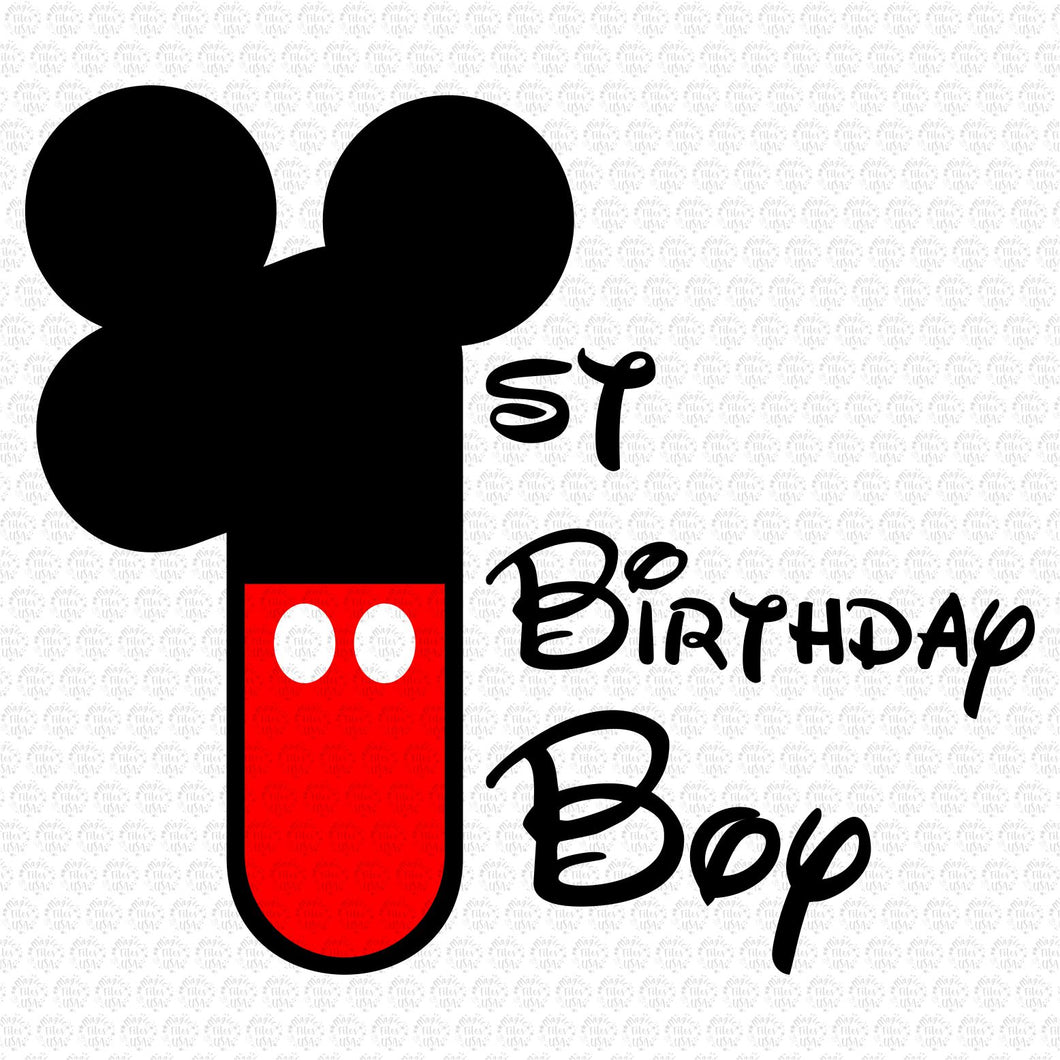 Download First Birthday Boy Mickey Mouse Svg, Mickey Head Svg ...
