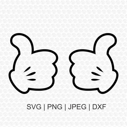 mickey mouse hands thumbs up png