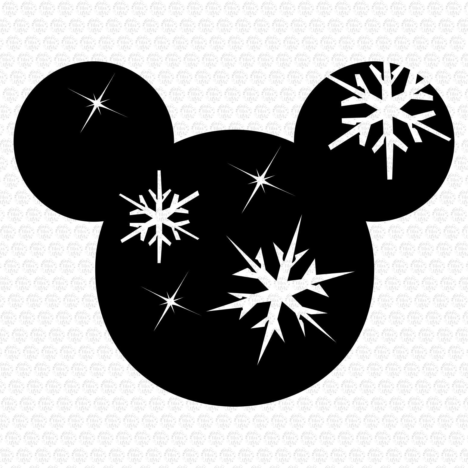 Download Mickey Mouse Snowflakes Svg Christmas Svg New Year Svg Svg Files Silhouette Cut Files Cricut Cut Files My Easy Files