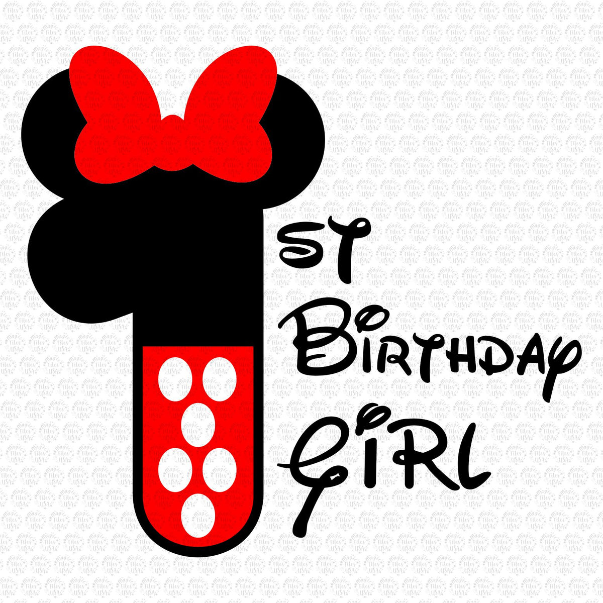 Download First Birthday Girl Minnie Mouse Svg, Minnie Head Svg ...