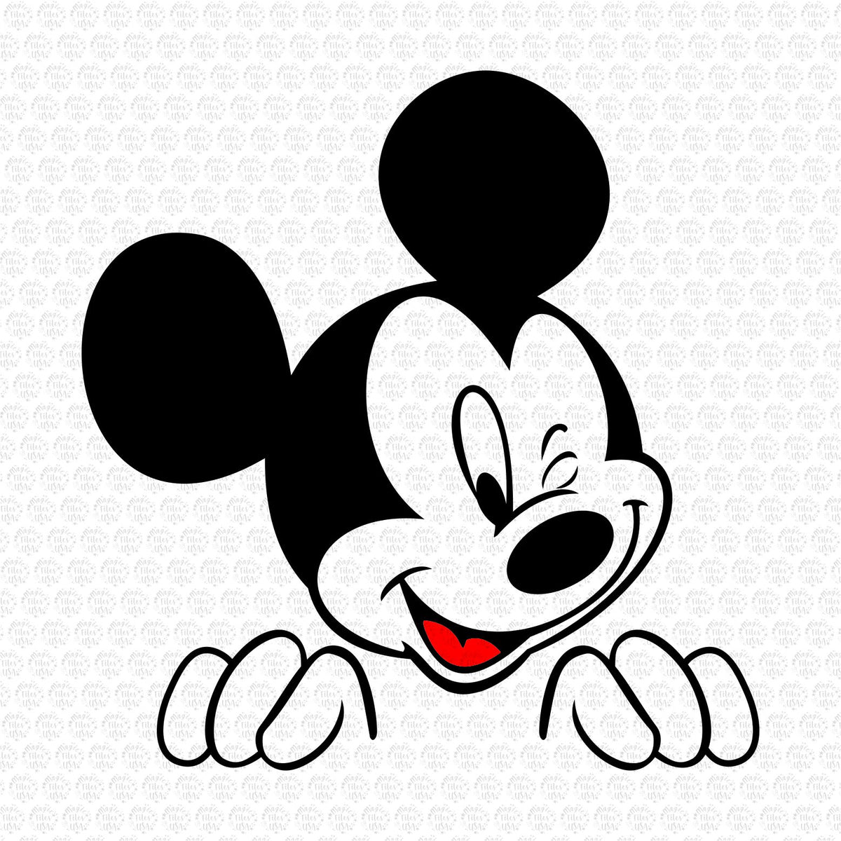 Download Winking Mickey Mouse Svg, Minnie Face Svg, Download Files, Svg Files, Mickey Mouse Svg, Disney ...