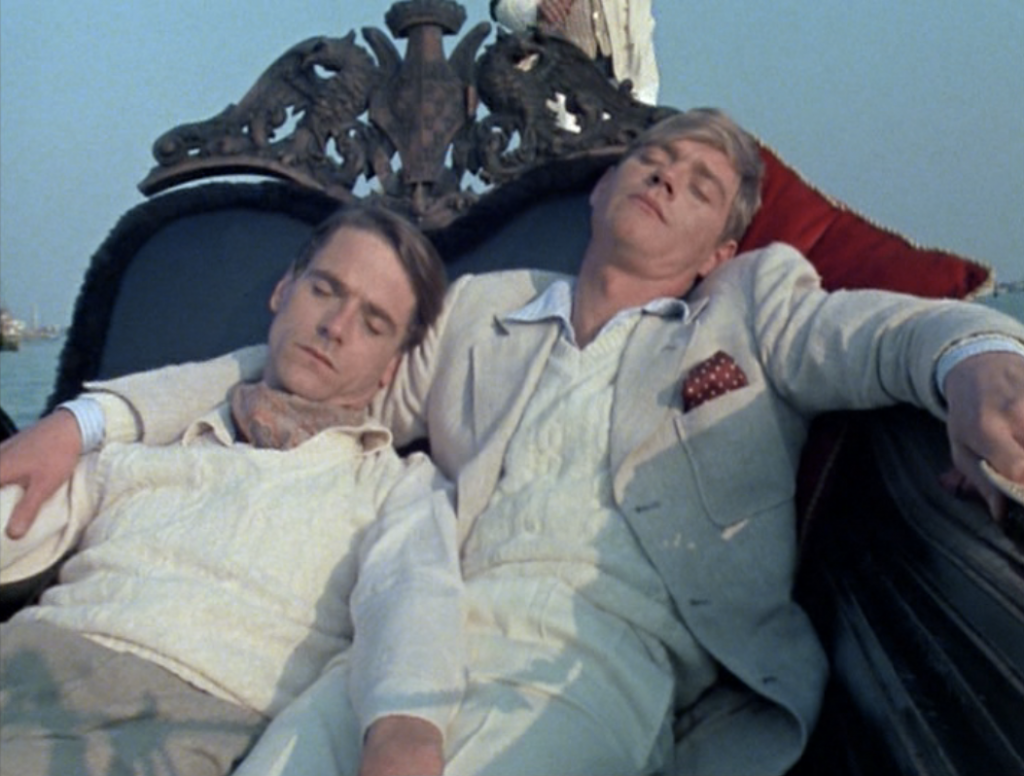 Charles and Sebastian in Gondola in Brideshead Revisited
