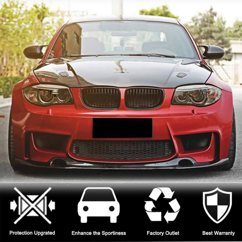MCARCAR KIT Diffuseur arrière pour BMW Série 1 E82 1M Coupé 2011–2018  Sortie d'usine en fibre de carbone CF Kit de carrosserie de pare-chocs  inférieur : : Auto