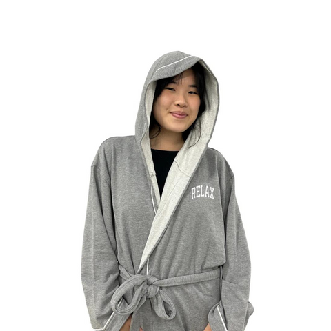 cute spa robe for college students thin robe with hoodie gifts for college students collegiate robe