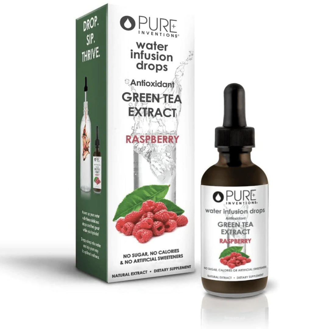 Image of Antioxidant Green Tea Extract Water Infusion Drops - Raspberry | Pure Inventions