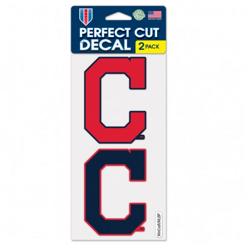 Indians 4x8 2-Pack Decal Logo "C"