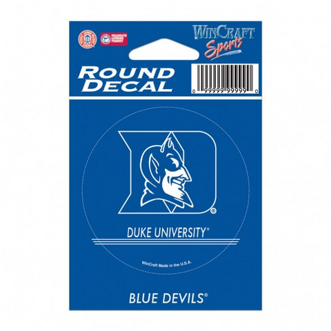 Duke Round Sticker 3"
