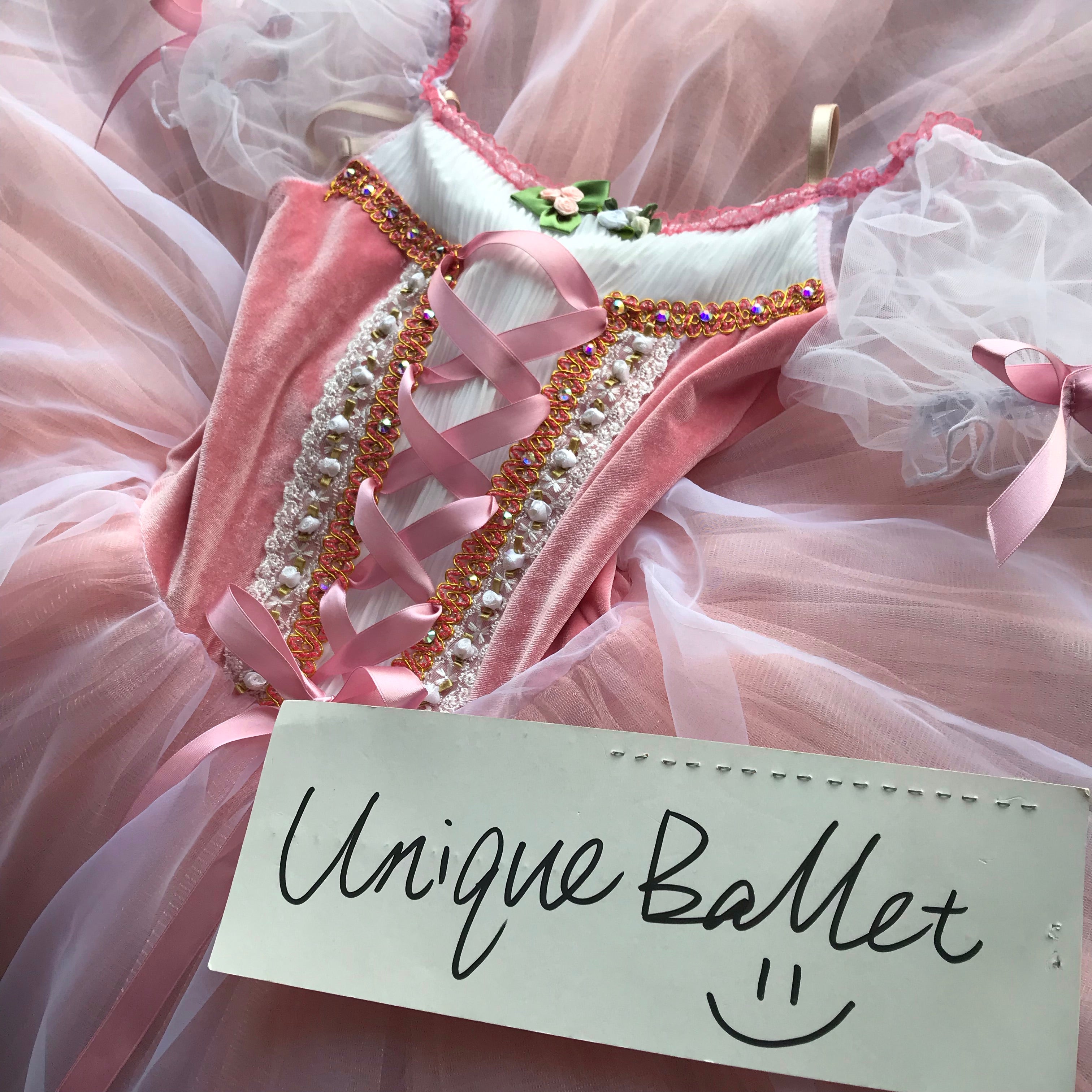 Giselle Romantic Ballet Tutu Costume Peach Pink La Fille Mal Gardée Lo Uniqueballet 5407