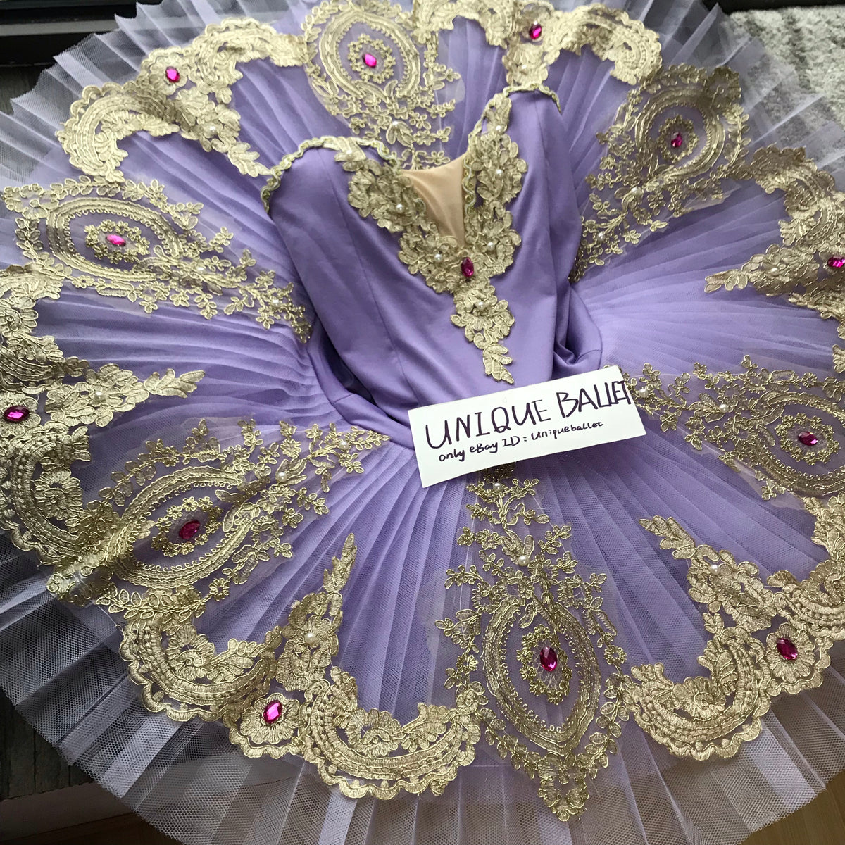 Purple Lilac Fairy Golden Trims Classic Ballet TuTu Costume (Half-Prof ...
