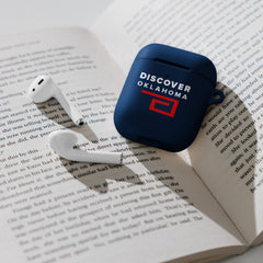 Discover Oklahoma Airpods Case in Navy - Front