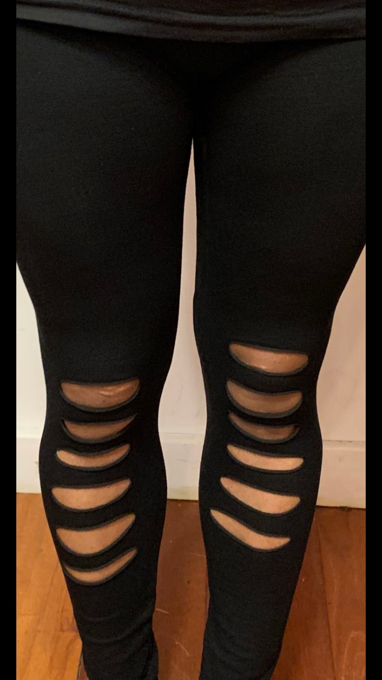 leggings with holes