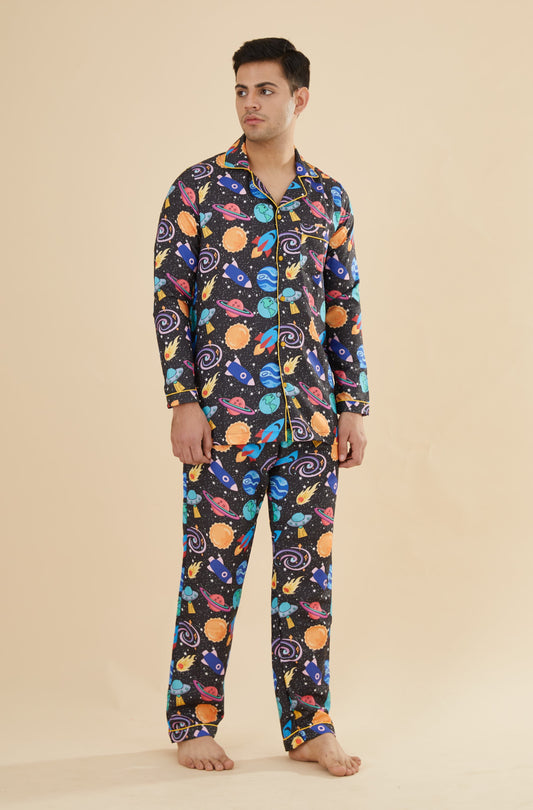 Men Panda Embroidered Plush Pajama Set  Mens outfits, Mens night suit,  Party outfit men
