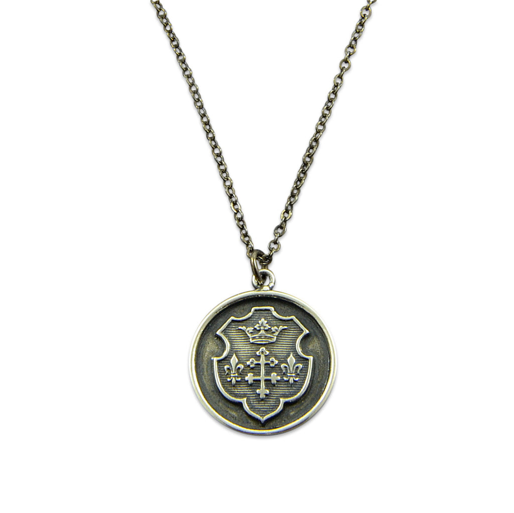 Coat of Arms Wax Seal Necklace | Gwen Delicious Jewelry Designs