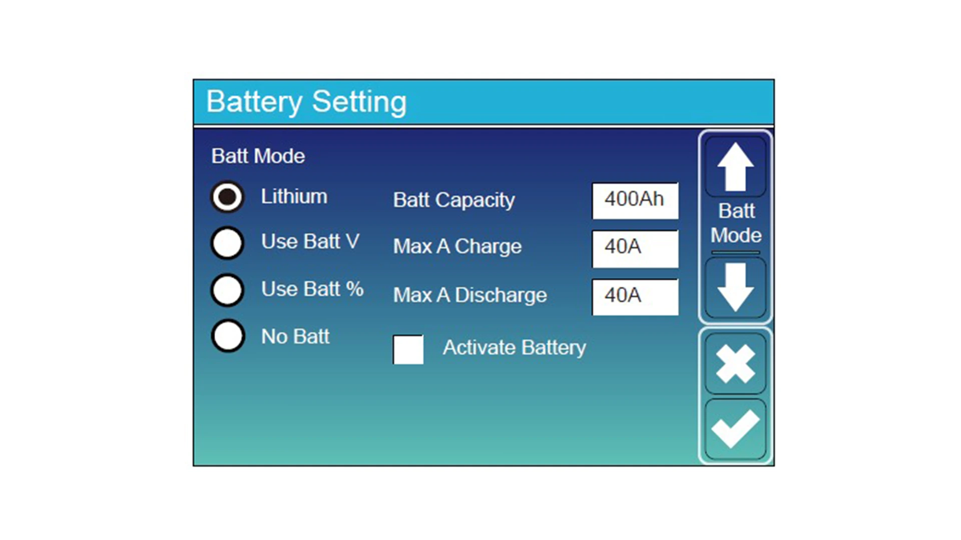 Battery Settings