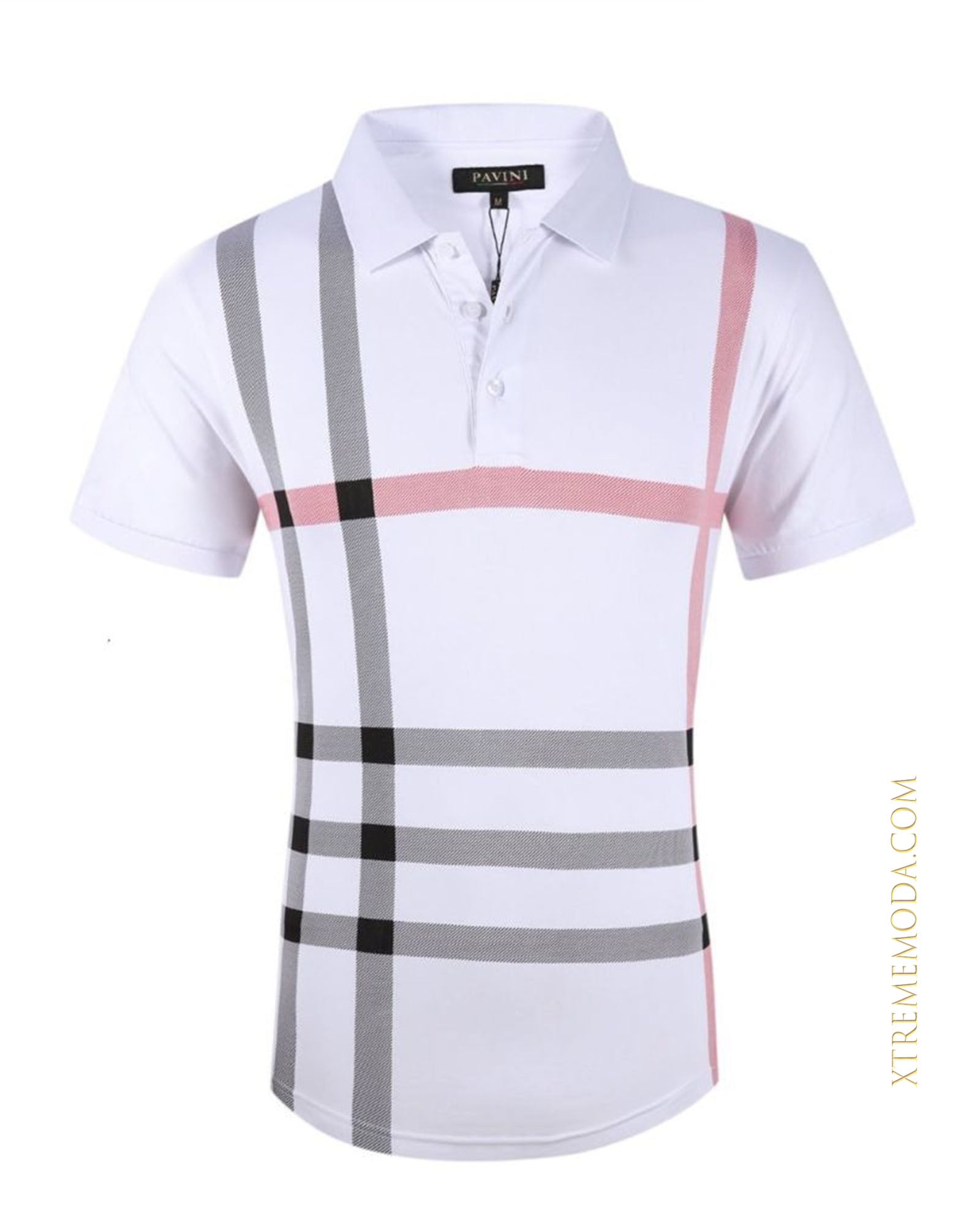 Plaid Stylish Breathable Men Polo Shirt – FanFreakz