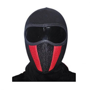 Motor Cycle Rider Red-Black Face Mask