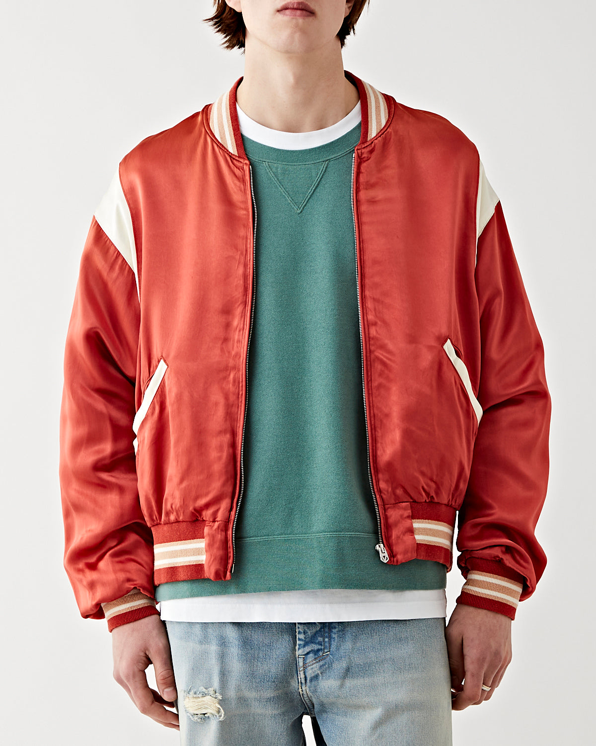 Visvim – Douglas Stadium Jacket Red – Tenue de Nîmes