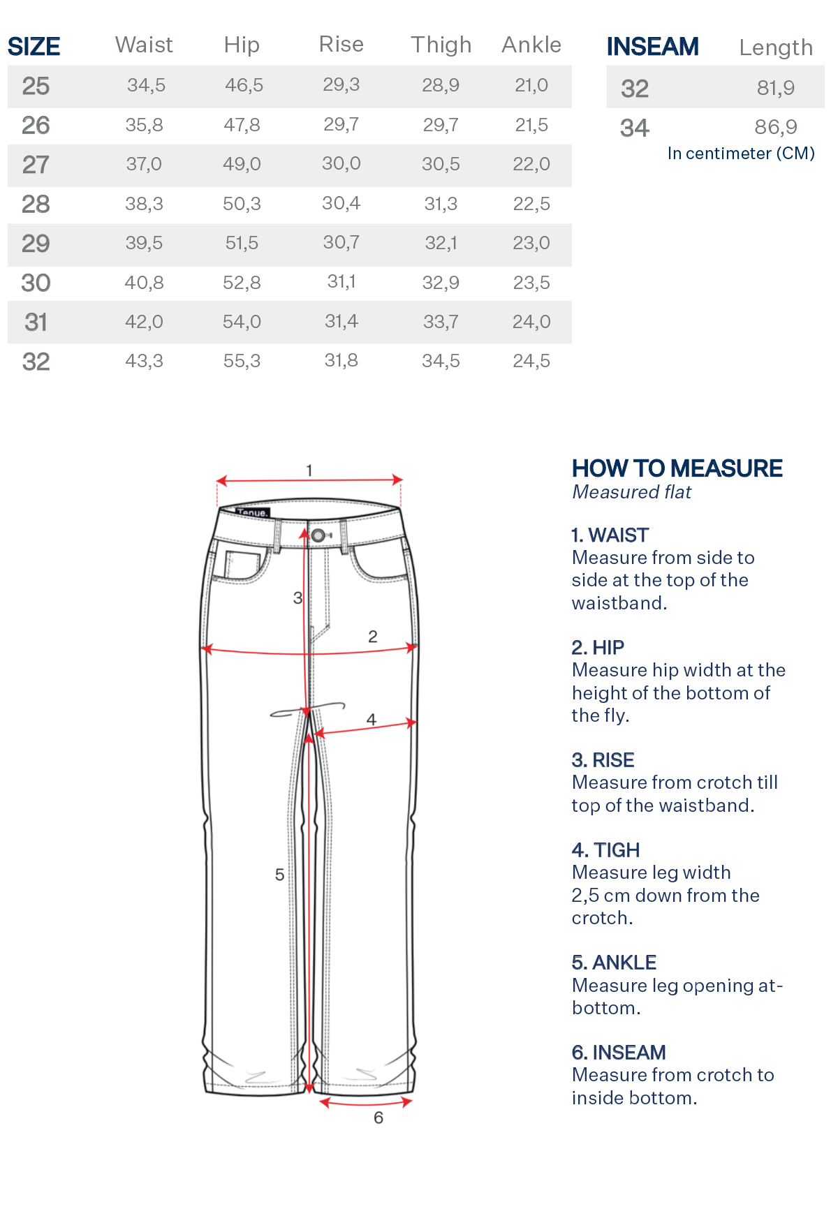 Kim Landslide size table