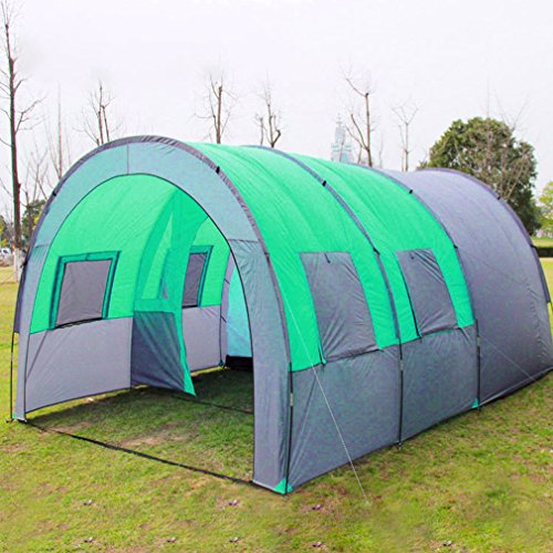 Homgrace Waterproof Camping Outdoor Tent Family Large Tent Backpacking Tent Hiking Tent 8 10 Person One Bedroom Two Living Room Double Layer Tunnel