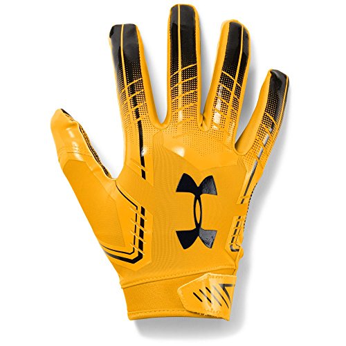 gold under armour football gloves off 
