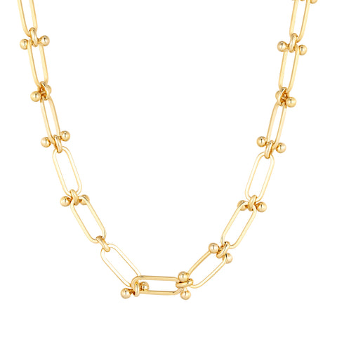 ball and link choker chain - seol gold