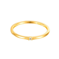 9ct cz ring - seol gold