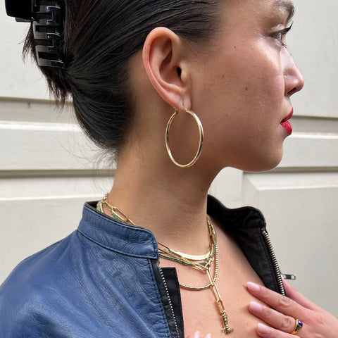 large gold hoops - seolgold