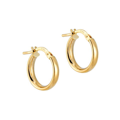 solid gold hoops - seol gold