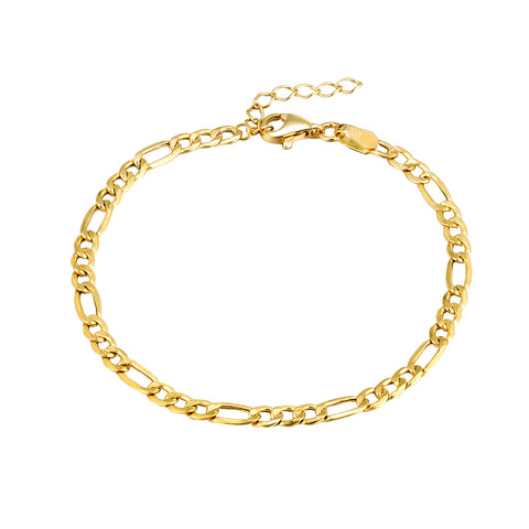 figaro chain bracelet - seol gold