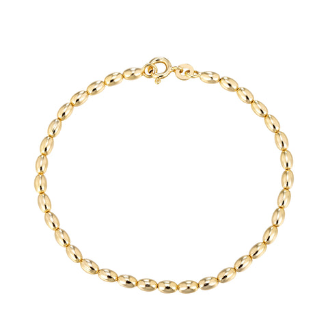 beaded dot bracelet - seol gold